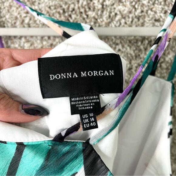 Donna Morgan Dress Women’s 10 Tropical Floral Patterned Sleeveless Tank Maxi NWT - Picture 7 of 11